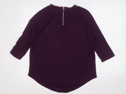 Primark Womens Purple Round Neck  Polyester Pullover Jumper Size 6