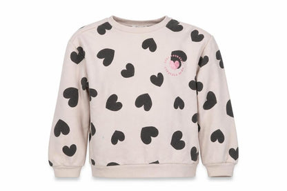 Primark Girls Pink Geometric Cotton Pullover Sweatshirt Size 7-8 Years   - Love Heart
