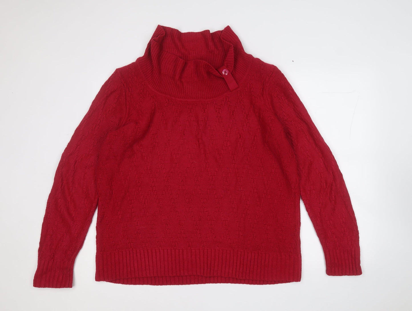 Womens UK Size L BM Red Pullover Jumper