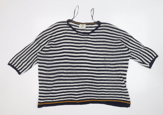 Womens UK Size XL Papaya Blue Pullover Jumper