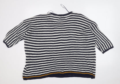 Womens UK Size XL Papaya Blue Pullover Jumper