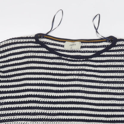 Womens UK Size XL Papaya Blue Pullover Jumper