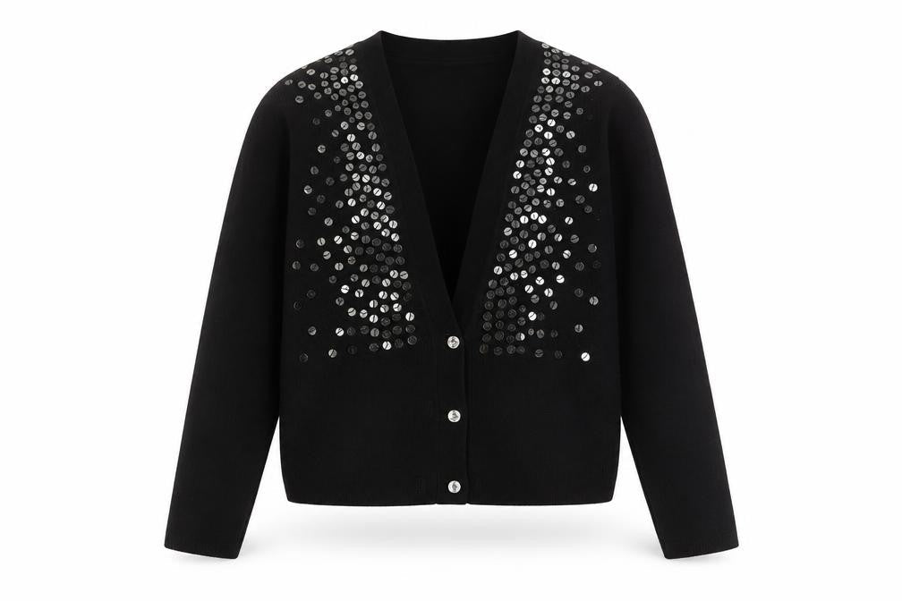 Womens UK Size 14 Select Black Cardigan Jumper