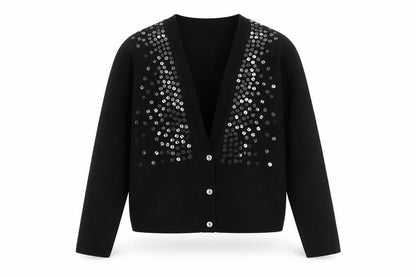 Womens UK Size 14 Select Black Cardigan Jumper