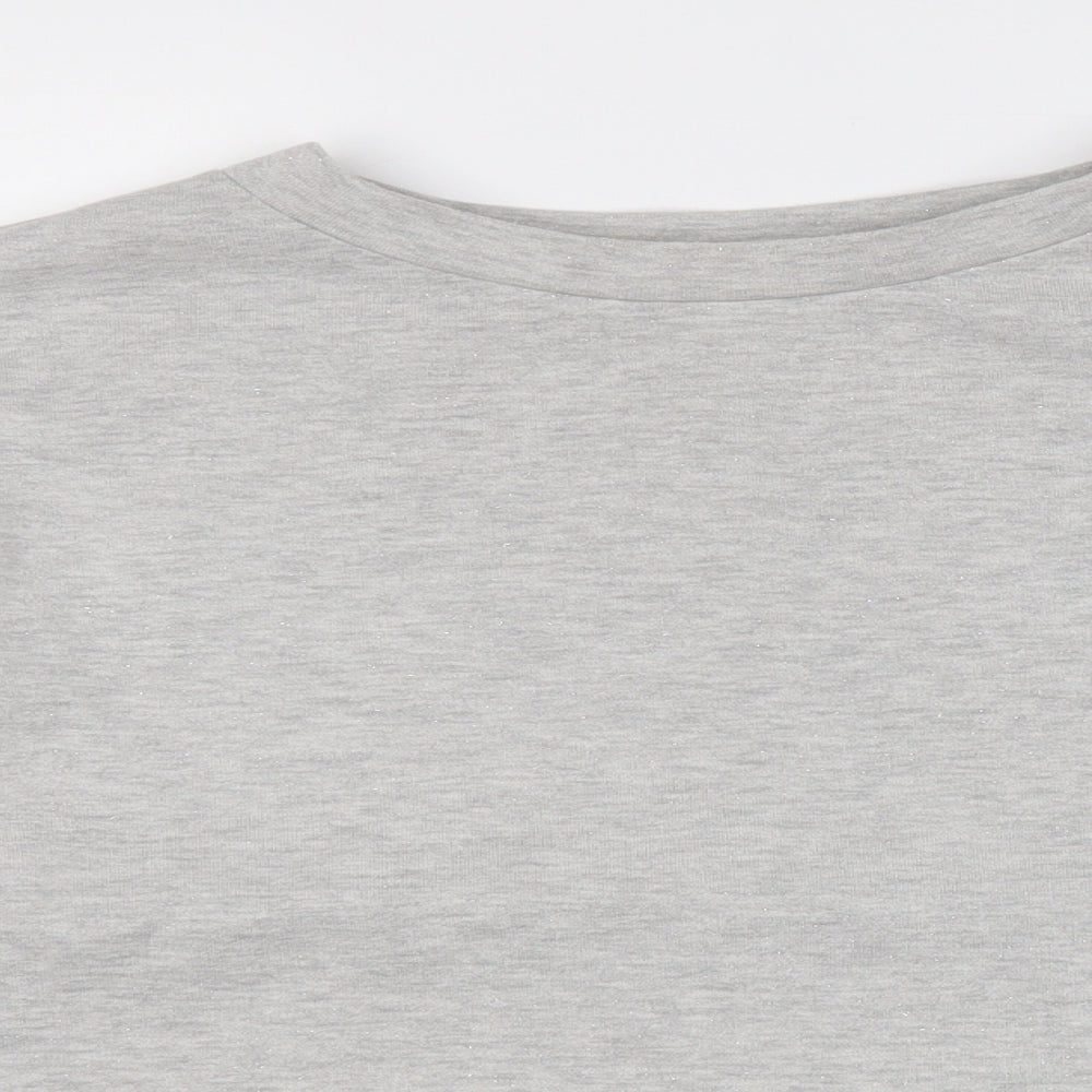 Preworn Womens Grey  Cotton Pullover Sweatshirt Size S   - Elbow Patches