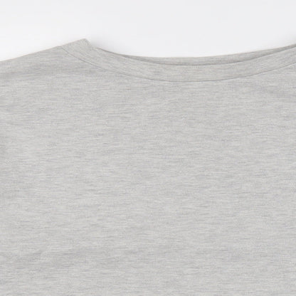 Preworn Womens Grey  Cotton Pullover Sweatshirt Size S   - Elbow Patches