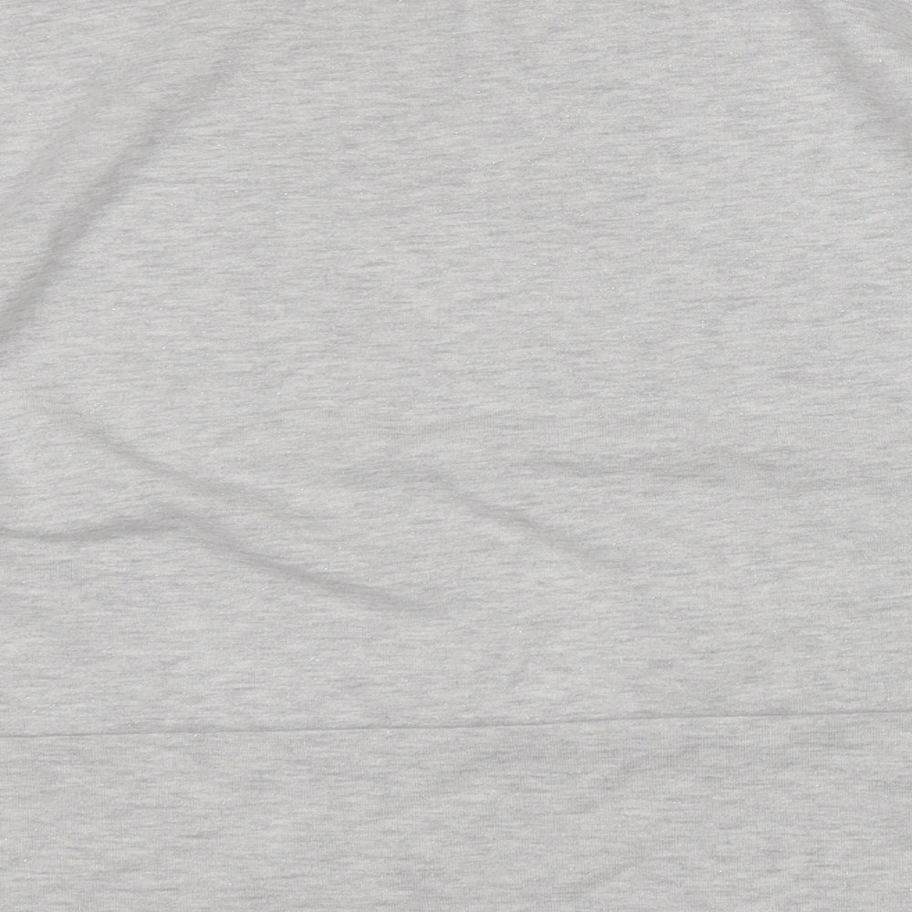 Preworn Womens Grey  Cotton Pullover Sweatshirt Size S   - Elbow Patches