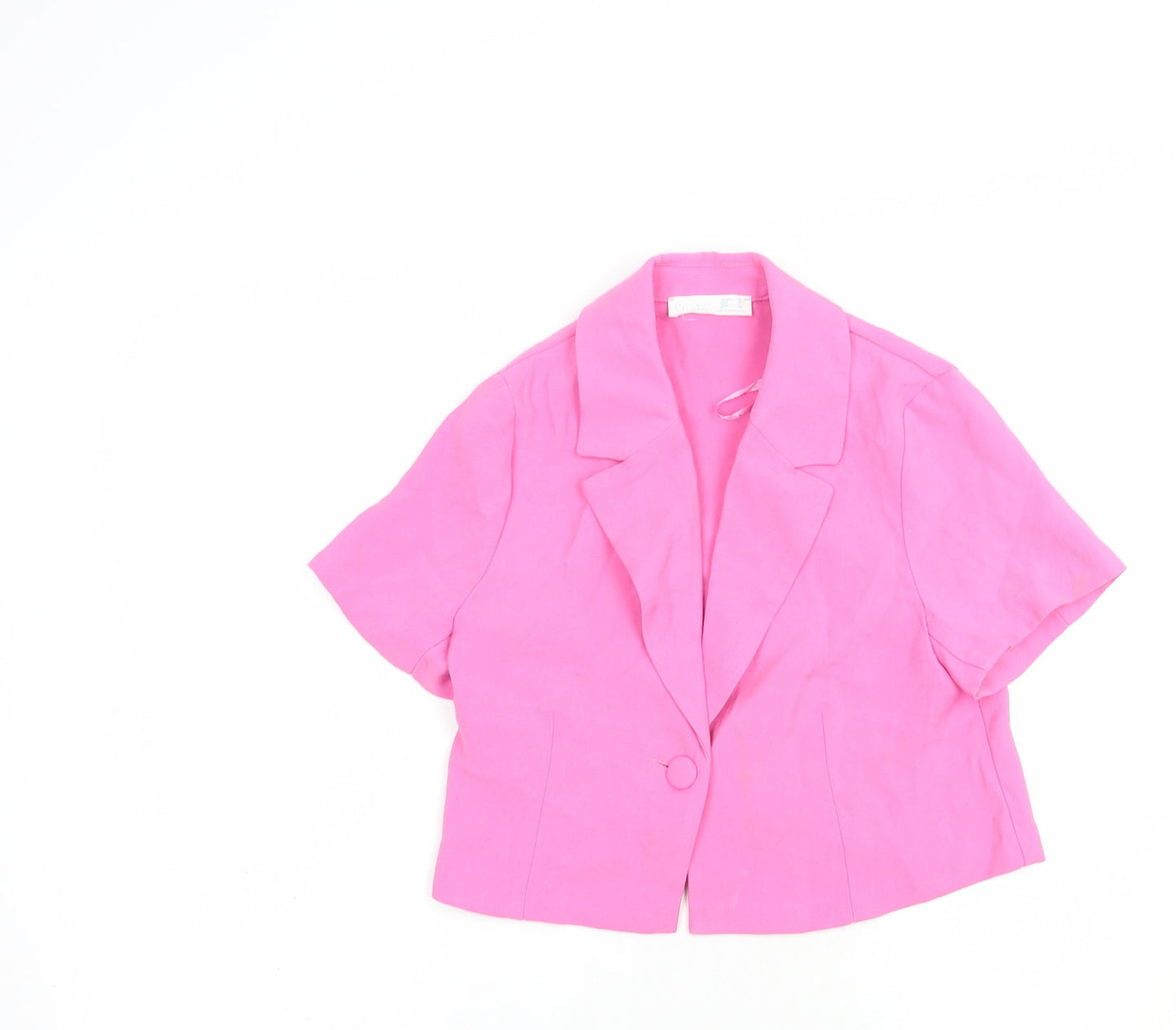 Primark Womens Pink   Jacket Blazer Size 4  Button - Cropped