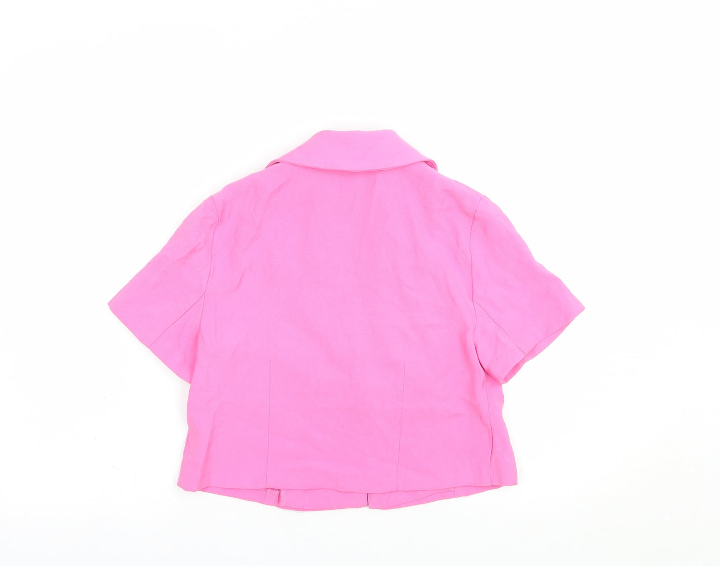 Primark Womens Pink   Jacket Blazer Size 4  Button - Cropped
