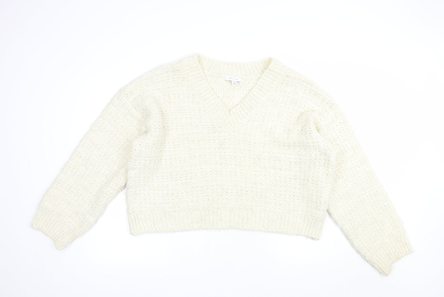 Womens UK Size L Topshop Ivory Pullover Jumper