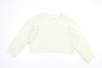 Womens UK Size L Topshop Ivory Pullover Jumper