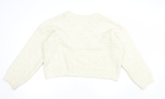 Womens UK Size L Topshop Ivory Pullover Jumper