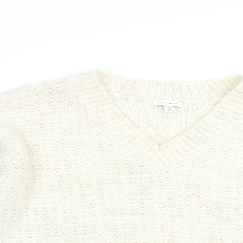 Womens UK Size L Topshop Ivory Pullover Jumper