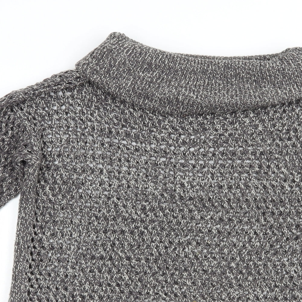 Womens UK Size S Papaya Grey Pullover Jumper