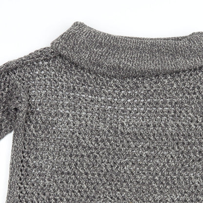 Womens UK Size S Papaya Grey Pullover Jumper