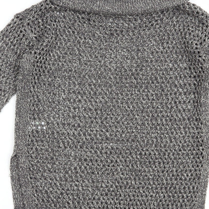 Womens UK Size S Papaya Grey Pullover Jumper