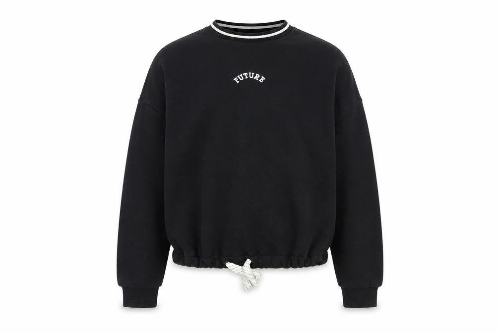 Marks and Spencer Girls Black  Cotton Pullover Sweatshirt Size 12-13 Years  Pullover - Future