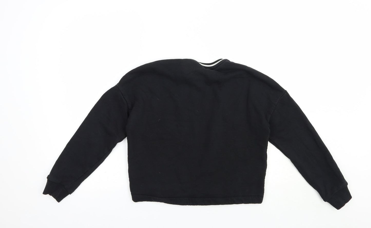 Marks and Spencer Girls Black  Cotton Pullover Sweatshirt Size 12-13 Years  Pullover - Future