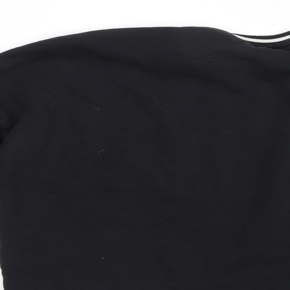 Marks and Spencer Girls Black  Cotton Pullover Sweatshirt Size 12-13 Years  Pullover - Future