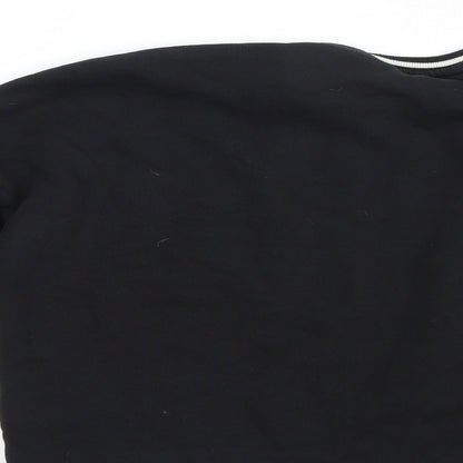 Marks and Spencer Girls Black  Cotton Pullover Sweatshirt Size 12-13 Years  Pullover - Future