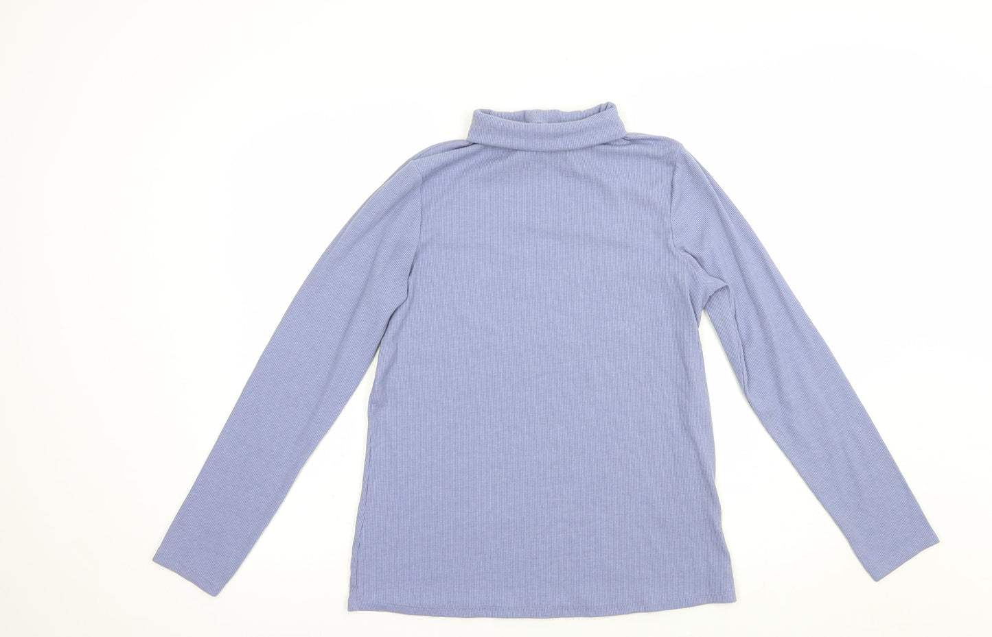 George Womens Blue Roll Neck  Cotton Pullover Jumper Size 14