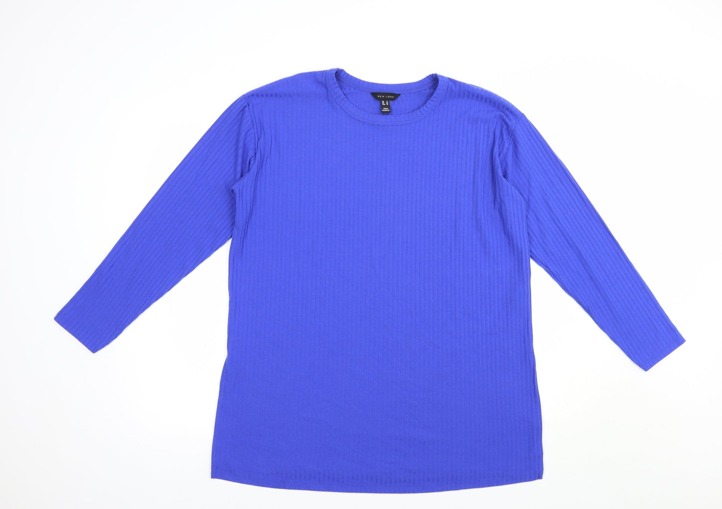 Womens UK Size 14 New Look Blue Basic Blouse