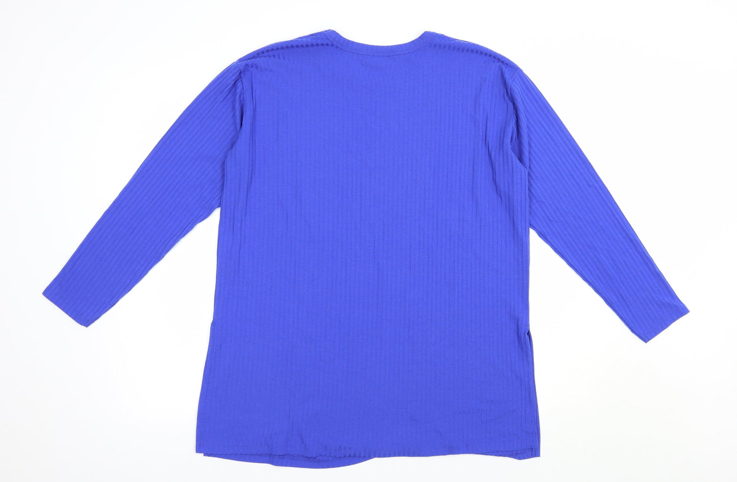 Womens UK Size 14 New Look Blue Basic Blouse