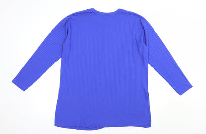Womens UK Size 14 New Look Blue Basic Blouse