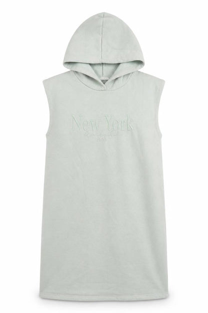 Matalan Girls Green  Polyester Tunic Hoodie Size 11 Years  Pullover - New York