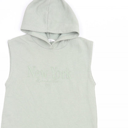 Matalan Girls Green  Polyester Tunic Hoodie Size 11 Years  Pullover - New York