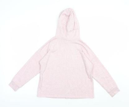 Marks and Spencer Girls Pink  Viscose Pullover Hoodie Size 9-10 Years  Pullover