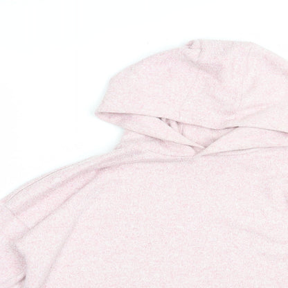 Marks and Spencer Girls Pink  Viscose Pullover Hoodie Size 9-10 Years  Pullover