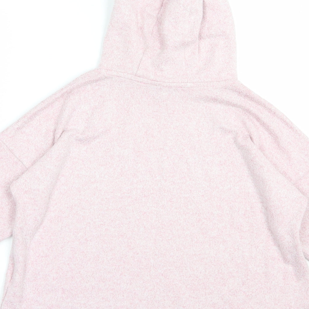 Marks and Spencer Girls Pink  Viscose Pullover Hoodie Size 9-10 Years  Pullover