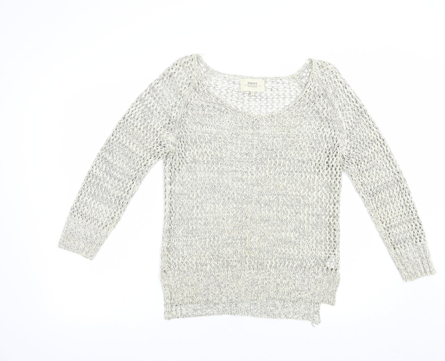 Womens UK Size 8 Papaya Grey Pullover Jumper