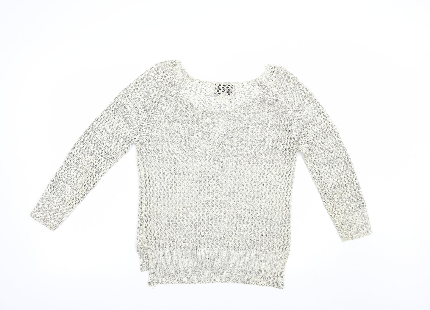 Womens UK Size 8 Papaya Grey Pullover Jumper