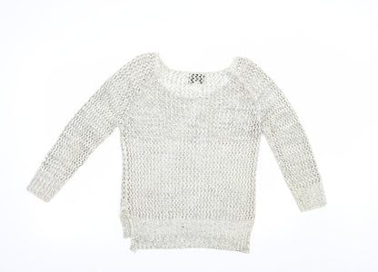 Womens UK Size 8 Papaya Grey Pullover Jumper