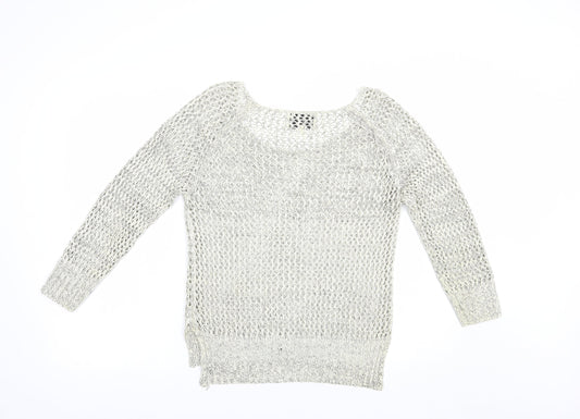 Womens UK Size 8 Papaya Grey Pullover Jumper