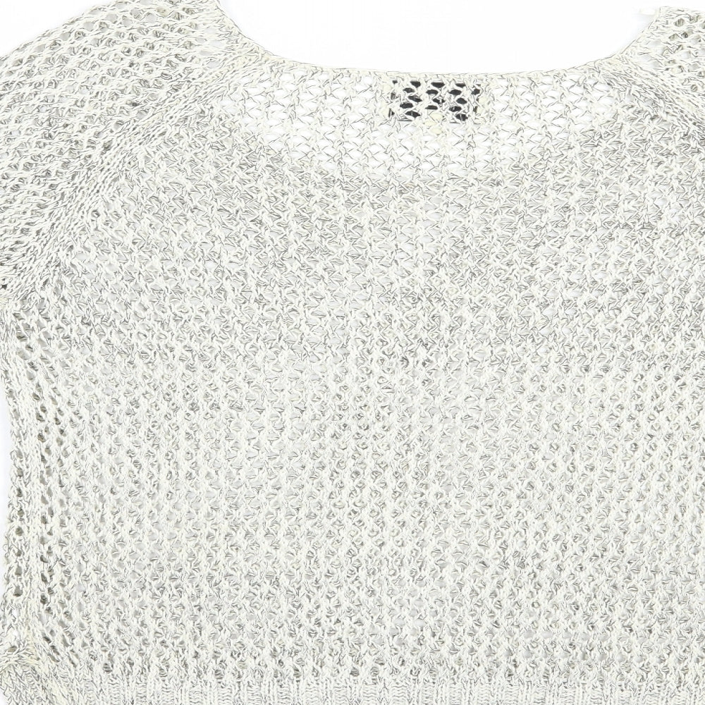 Womens UK Size 8 Papaya Grey Pullover Jumper
