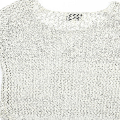 Womens UK Size 8 Papaya Grey Pullover Jumper