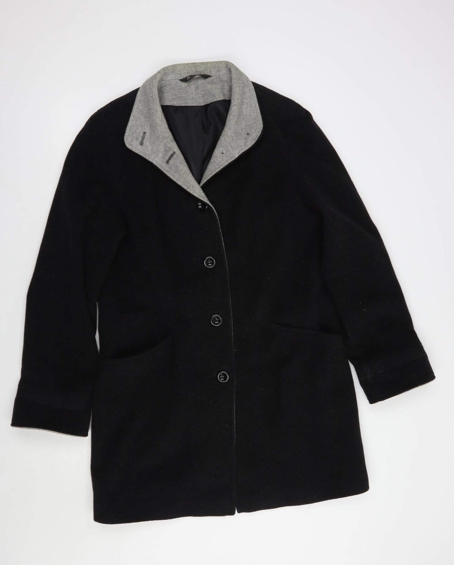 Womens UK Size 12 BHS Grey Pea Coat