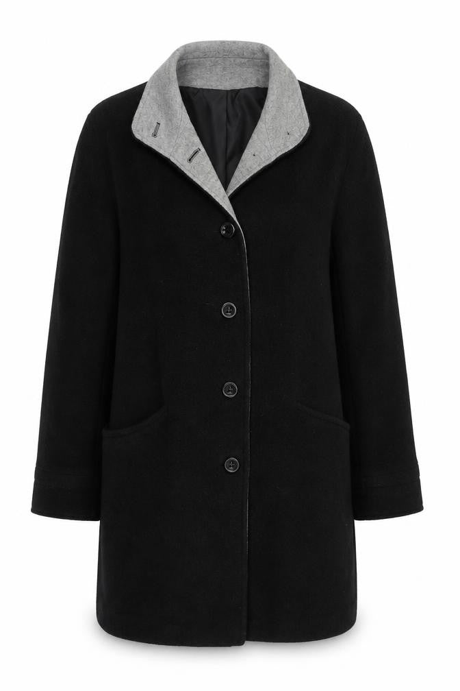 Womens UK Size 12 BHS Grey Pea Coat