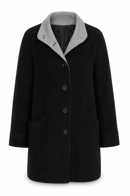 Womens UK Size 12 BHS Grey Pea Coat