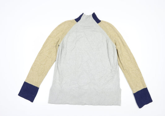 NEXT Womens Grey High Neck  Viscose Pullover Jumper Size S