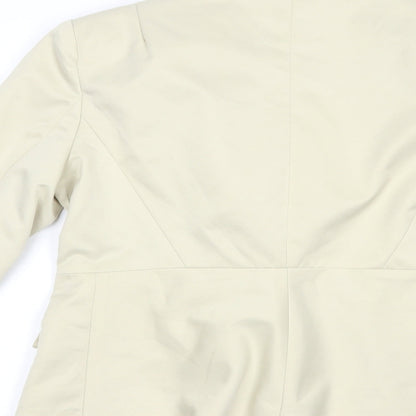 Di & A Womens Beige   Jacket Blazer Size M  Button