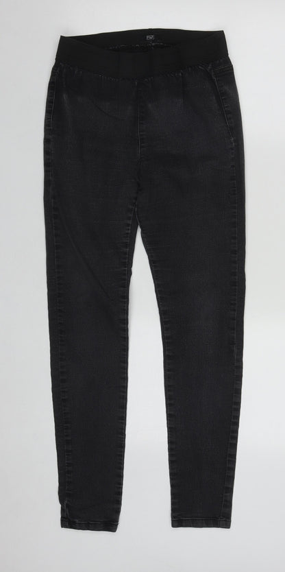 F&F Womens Black  Cotton Jegging Jeans Size 10 L27 in Regular