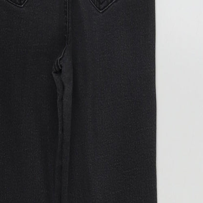 F&F Womens Black  Cotton Jegging Jeans Size 10 L27 in Regular