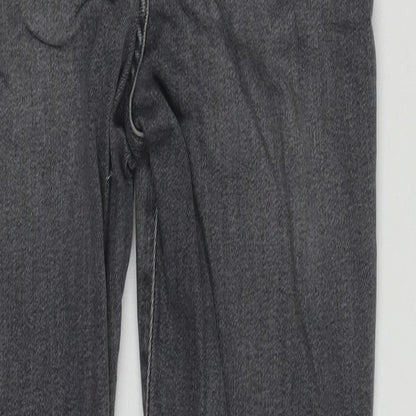 NEXT Womens Grey  Cotton Skinny Jeans Size M L26 in Regular Zip