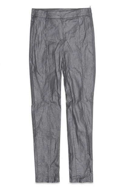 H&M Womens Silver  Cotton Straight Jeans Size 8 L28 in Regular Zip