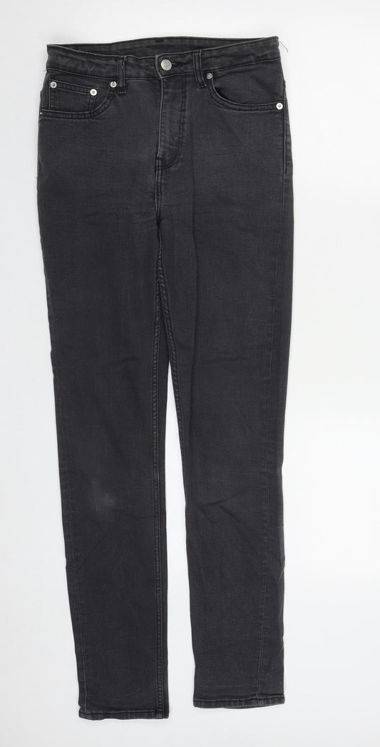 Womens UK Size 28 in Weekday Regular Fit Straight Black Jeans