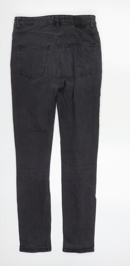 Womens UK Size 28 in Weekday Regular Fit Straight Black Jeans